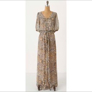 Anthropologie Parallel Flights Maxi Dress